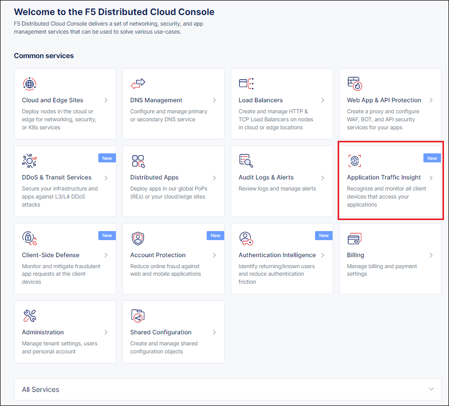 Figure: Select Application Traffic Insight