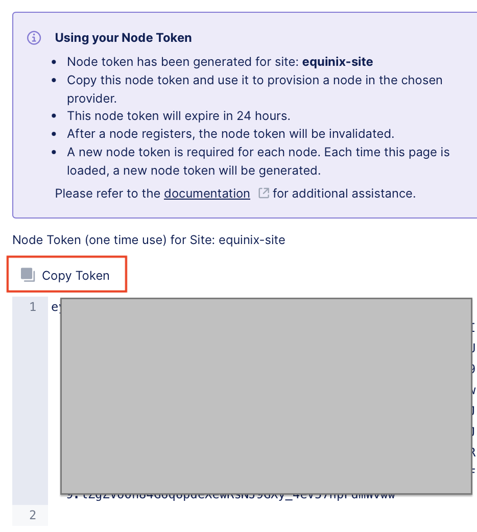 Figure: Copy Node Token