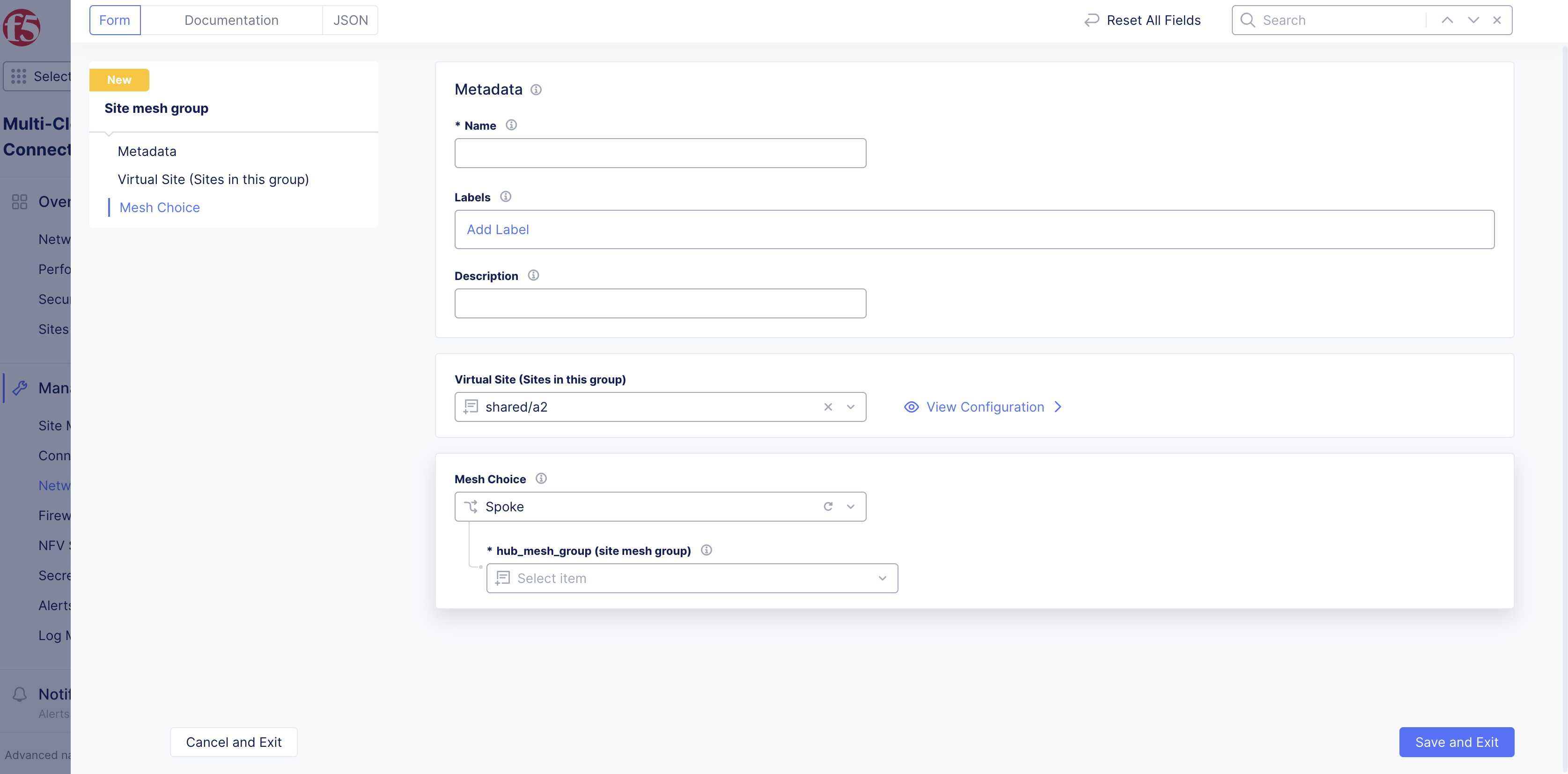 Figure: Spoke Site Mesh Group