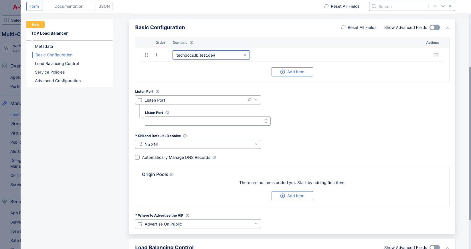 Figure: List of Domains