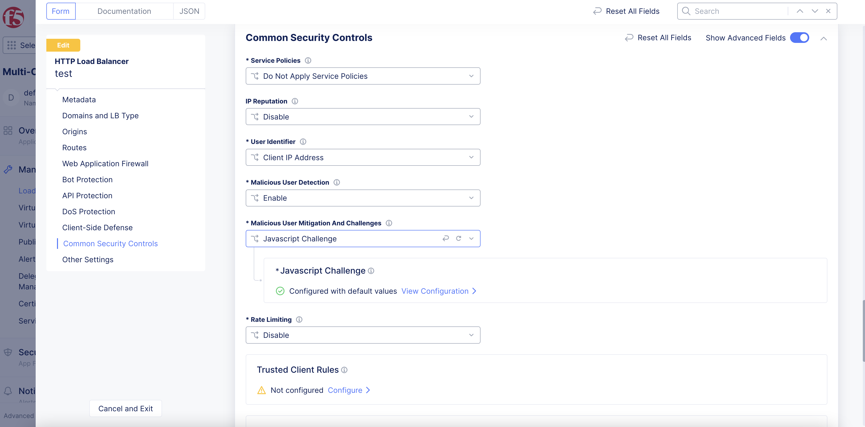 Figure: JavaScript Challenge Option